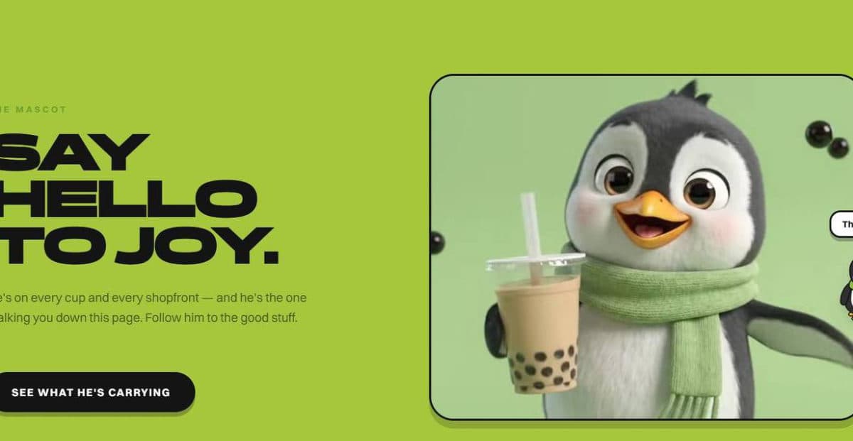 Chajoy website, screen 2
